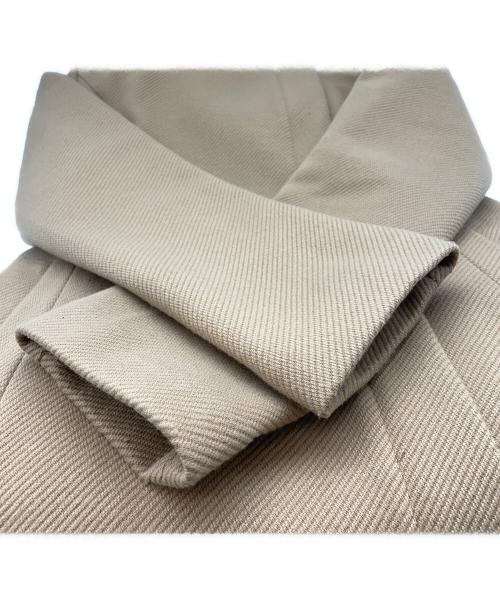 COLE HAAN（コールハーン）COLE HAAN (コールハーン) ベルテッド アシンメトリカル ジップ フロント ツイルコート ベージュ サイズ:6の古着・服飾アイテム