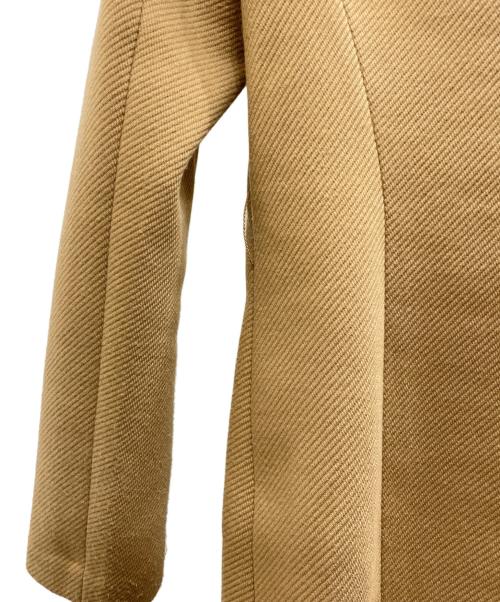 COLE HAAN（コールハーン）COLE HAAN (コールハーン) ベルテッド アシンメトリカル ジップ フロント ツイルコート ベージュ サイズ:6の古着・服飾アイテム