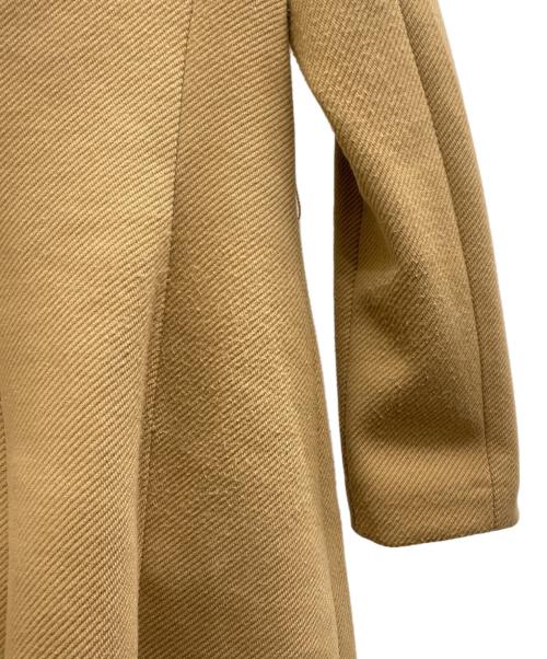 COLE HAAN（コールハーン）COLE HAAN (コールハーン) ベルテッド アシンメトリカル ジップ フロント ツイルコート ベージュ サイズ:6の古着・服飾アイテム