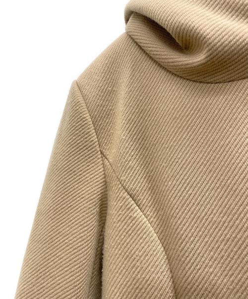COLE HAAN（コールハーン）COLE HAAN (コールハーン) ベルテッド アシンメトリカル ジップ フロント ツイルコート ベージュ サイズ:6の古着・服飾アイテム