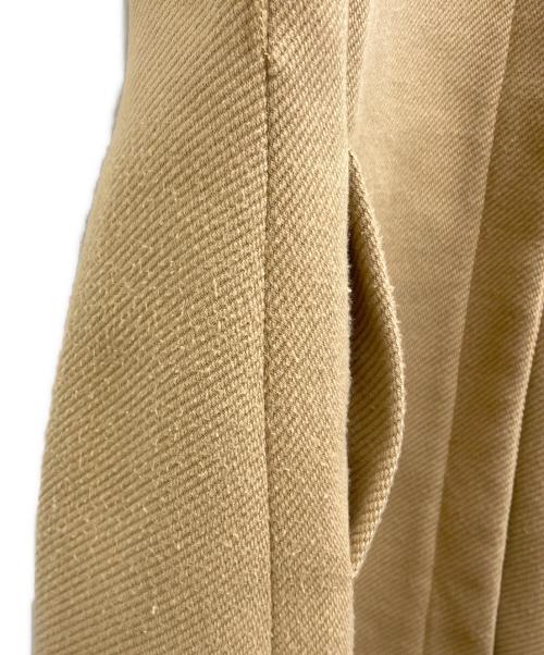 COLE HAAN（コールハーン）COLE HAAN (コールハーン) ベルテッド アシンメトリカル ジップ フロント ツイルコート ベージュ サイズ:6の古着・服飾アイテム