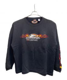 HARLEY-DAVIDSON（ハーレーダビッドソン）の古着「クルーネックスウェット」｜ブラック
