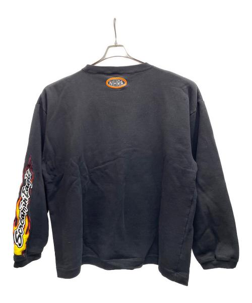 HARLEY-DAVIDSON（ハーレーダビッドソン）HARLEY-DAVIDSON (ハーレーダビッドソン) クルーネックスウェット ブラック サイズ:XXLの古着・服飾アイテム