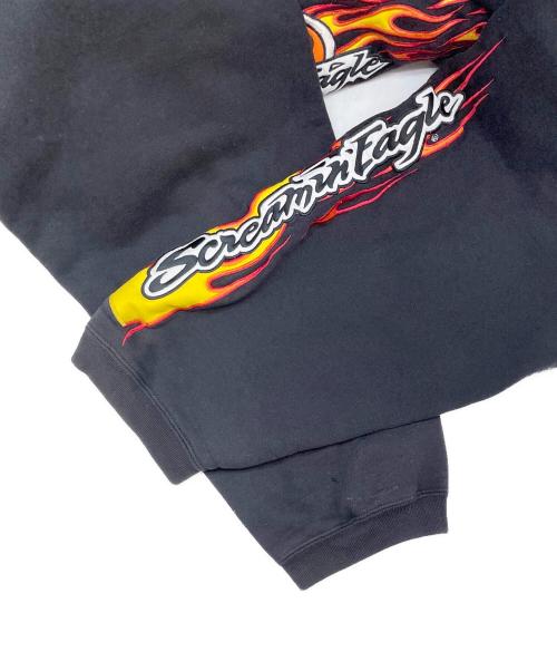 HARLEY-DAVIDSON（ハーレーダビッドソン）HARLEY-DAVIDSON (ハーレーダビッドソン) クルーネックスウェット ブラック サイズ:XXLの古着・服飾アイテム