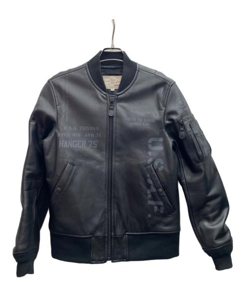 AVIREX（アヴィレックス）AVIREX (アヴィレックス) レザージャケット ブラック サイズ:Mの古着・服飾アイテム