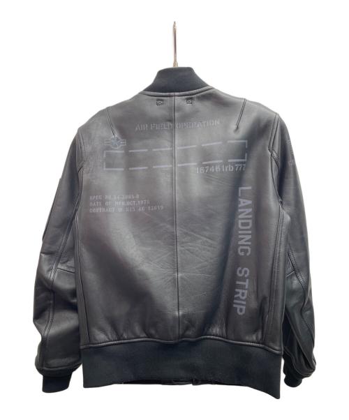 AVIREX（アヴィレックス）AVIREX (アヴィレックス) レザージャケット ブラック サイズ:Mの古着・服飾アイテム