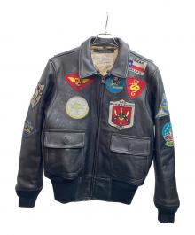 AVIREX（アヴィレックス）の古着「レザージャケット」｜ブラック