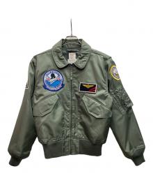 HOUSTON（ヒューストン）の古着「フライトジャケット」｜カーキ