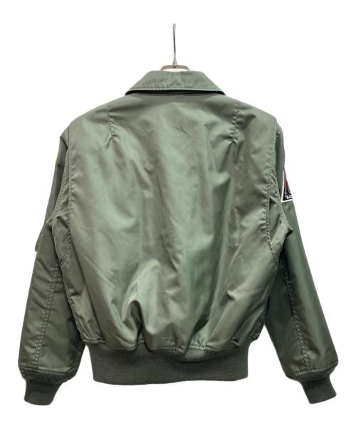 HOUSTON（ヒューストン）HOUSTON (ヒューストン) フライトジャケット カーキ サイズ:Mの古着・服飾アイテム