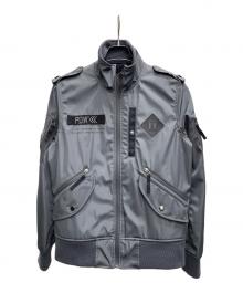 AVIREX（アヴィレックス）の古着「ボンディングショートジャケット」｜グレー