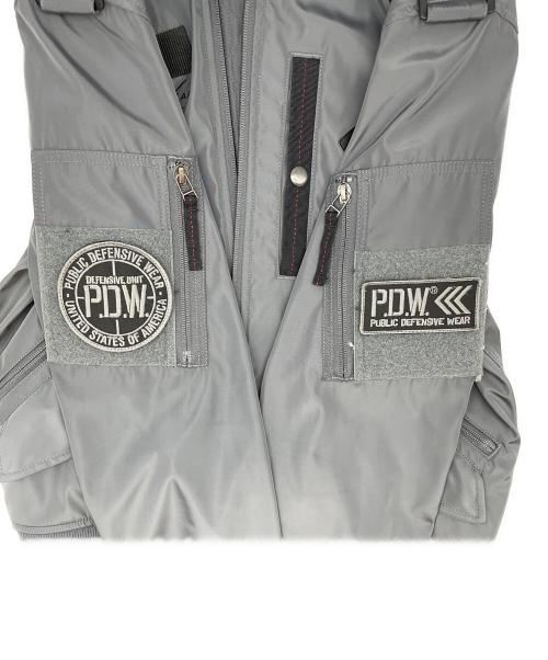 AVIREX（アヴィレックス）AVIREX (アヴィレックス) ボンディングショートジャケット グレー サイズ:Mの古着・服飾アイテム