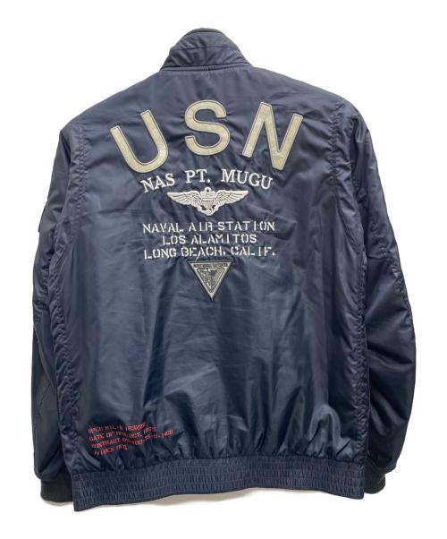 AVIREX（アヴィレックス）AVIREX (アヴィレックス) フライトジャケット ネイビー サイズ:Mの古着・服飾アイテム