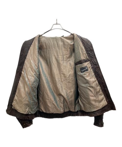 Spiegel（シュピーゲル）Spiegel (シュピーゲル) レザージャケット ブラウン サイズ:LTの古着・服飾アイテム