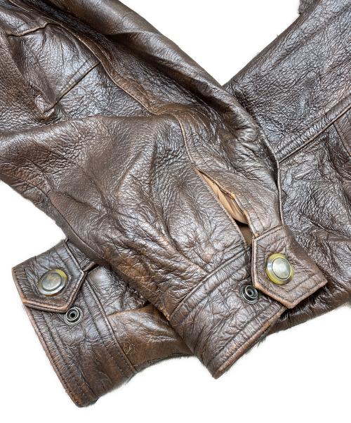 Spiegel（シュピーゲル）Spiegel (シュピーゲル) レザージャケット ブラウン サイズ:LTの古着・服飾アイテム