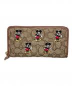 COACH×DISNEYコーチ×ディズニー）の古着「COACH×Disney　ラウンドファスナー財布」｜ブラウン