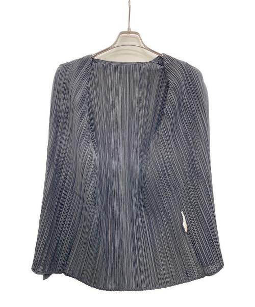 PLEATS PLEASE（プリーツプリーズ）PLEATS PLEASE (プリーツプリーズ) プリーツジップアップジャケット ブラック サイズ:3の古着・服飾アイテム