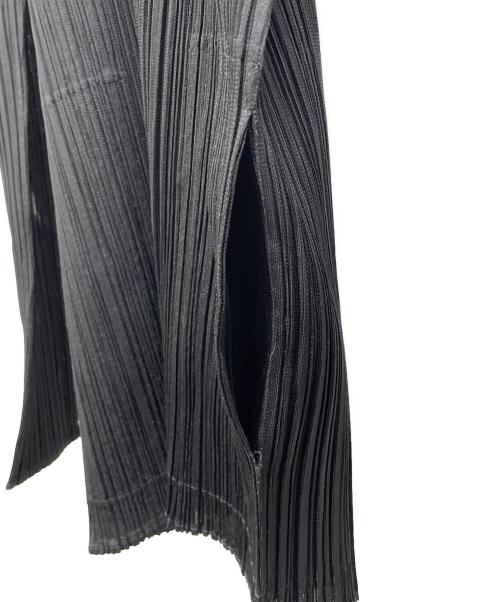 PLEATS PLEASE（プリーツプリーズ）PLEATS PLEASE (プリーツプリーズ) プリーツジップアップジャケット ブラック サイズ:3の古着・服飾アイテム