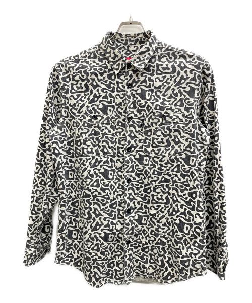 SUPREME（シュプリーム）SUPREME (シュプリーム) 長袖シャツ ブラック×ホワイト サイズ:Mの古着・服飾アイテム