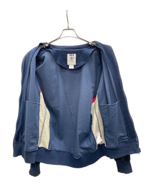 adidas Originals（アディダスオリジナル）adidas Originals (アディダスオリジナル) ベロアジャケット レッド×ネイビー サイズ:Lの古着・服飾アイテム