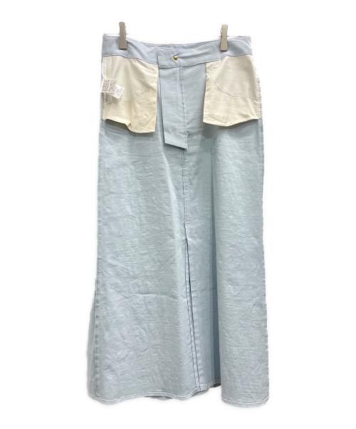 DEUXIEME CLASSE（ドゥーズィエム クラス）DEUXIEME CLASSE (ドゥーズィエム クラス) ロングスカート スカイブルー サイズ:38の古着・服飾アイテム