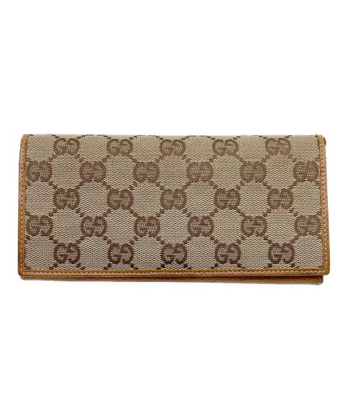 GUCCI（グッチ）GUCCI (グッチ) 長財布 GG ベージュの古着・服飾アイテム