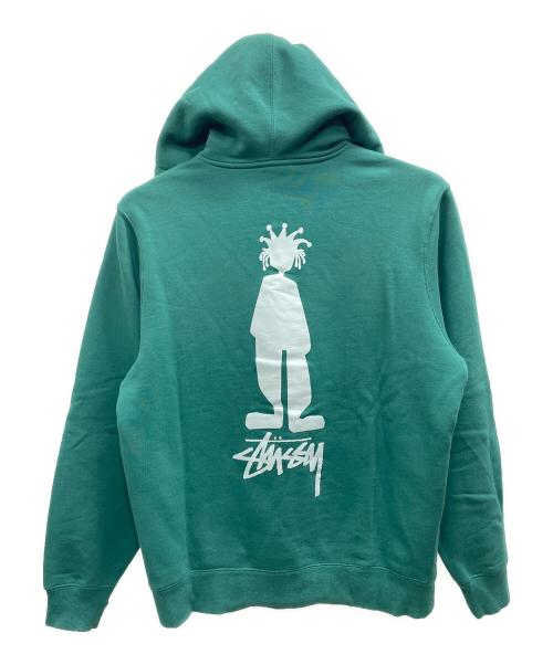 stussy（ステューシー）stussy (ステューシー) プルオーバーパーカー グリーン サイズ:Mの古着・服飾アイテム