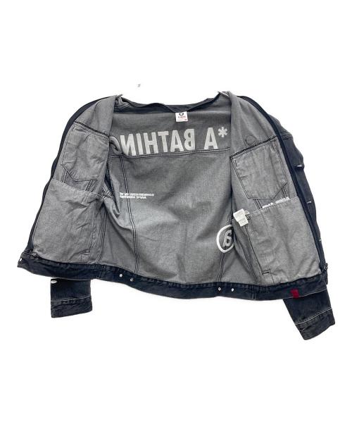 Aape BY A BATHING APE（エーエイプ バイ アベイシングエイプ）Aape BY A BATHING APE (エーエイプ バイ アベイシングエイプ) デニムジャケット ブラック サイズ:Lの古着・服飾アイテム
