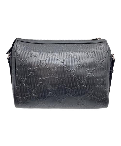 GUCCI（グッチ）GUCCI (グッチ) GGエンボス メッセンジャーバッグ ブラックの古着・服飾アイテム