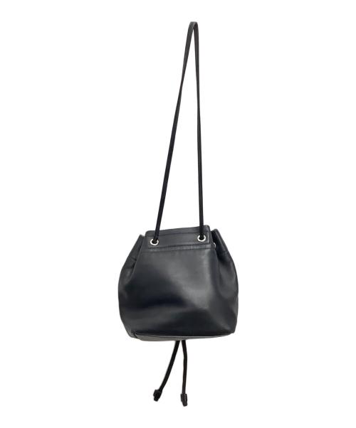 LONGCHAMP（ロンシャン）LONGCHAMP (ロンシャン) 巾着ショルダーバッグ ブラックの古着・服飾アイテム