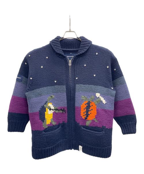 DESCENDANT（ディセンダント）DESCENDANT (ディセンダント) カウチンニットカーディガン ネイビー サイズ:1の古着・服飾アイテム