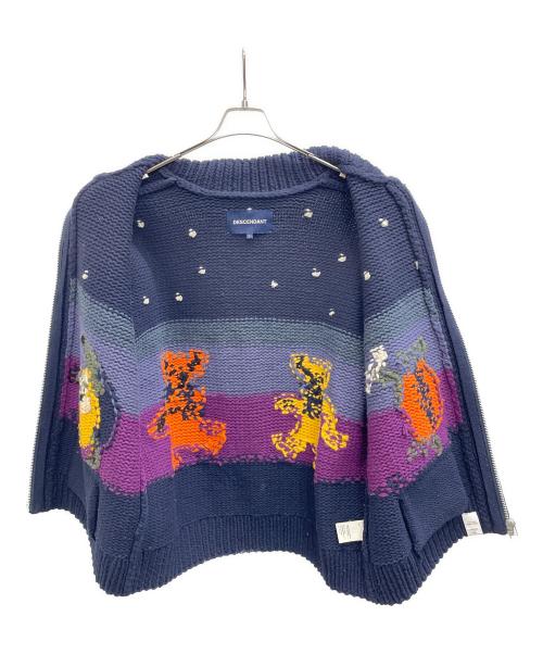 DESCENDANT（ディセンダント）DESCENDANT (ディセンダント) カウチンニットカーディガン ネイビー サイズ:1の古着・服飾アイテム