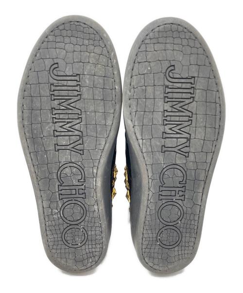 JIMMY CHOO（ジミーチュウ）JIMMY CHOO (ジミーチュウ) スタッズハイカットスニーカー ブラック サイズ:42の古着・服飾アイテム