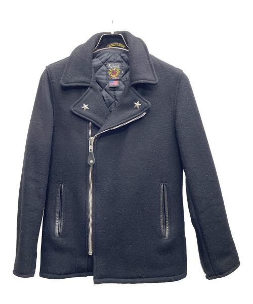 Schott（ショット）Schott (ショット) ジップフロントPコート ブラック サイズ:30の古着・服飾アイテム