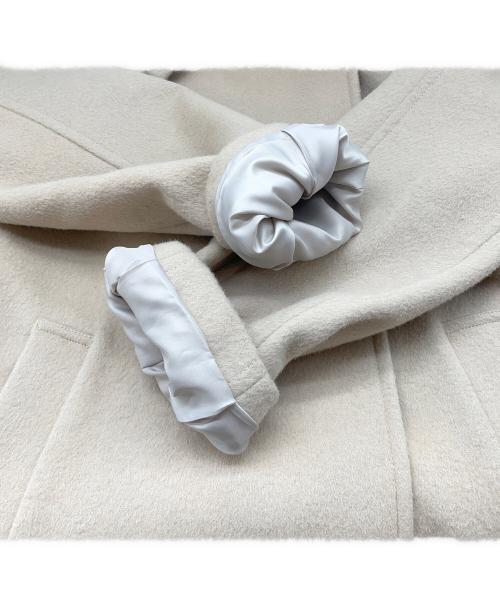 JOURNAL STANDARD（ジャーナルスタンダード）JOURNAL STANDARD (ジャーナルスタンダード) ウールアンゴラバルカラーミドル コート アイボリー サイズ:38の古着・服飾アイテム