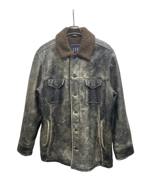 GAP（ギャップ）GAP (ギャップ) レザーコート ブラック サイズ:Lの古着・服飾アイテム