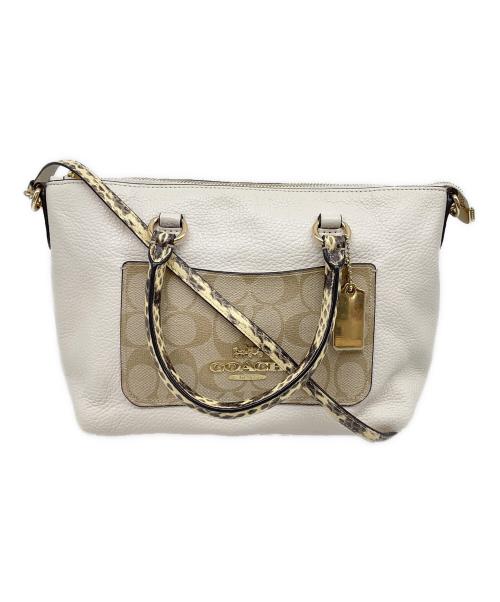 COACH（コーチ）COACH (コーチ) 2WAYバッグ ホワイトの古着・服飾アイテム