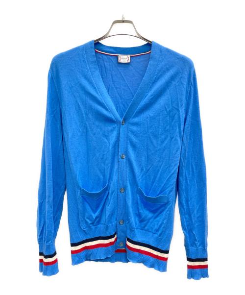 MONCLER（モンクレール）MONCLER (モンクレール) Vネックカーディガン スカイブルー サイズ:Ｌの古着・服飾アイテム