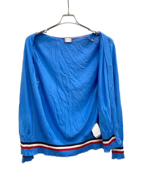 MONCLER（モンクレール）MONCLER (モンクレール) Vネックカーディガン スカイブルー サイズ:Ｌの古着・服飾アイテム