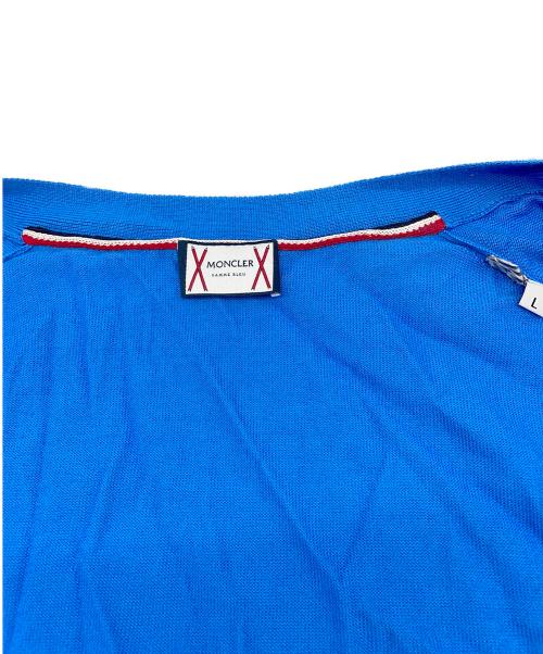 MONCLER（モンクレール）MONCLER (モンクレール) Vネックカーディガン スカイブルー サイズ:Ｌの古着・服飾アイテム