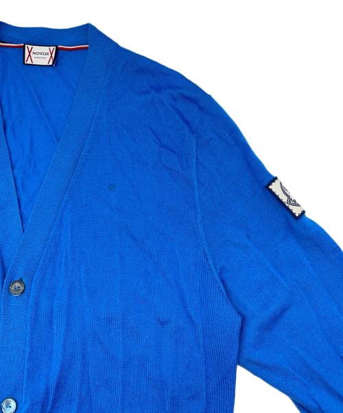 MONCLER（モンクレール）MONCLER (モンクレール) Vネックカーディガン スカイブルー サイズ:Ｌの古着・服飾アイテム