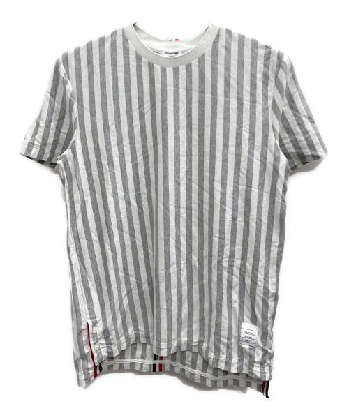 Thom Browne（トムブラウン）Thom Browne (トムブラウン) 半袖Tシャツ ホワイト×グレーの古着・服飾アイテム