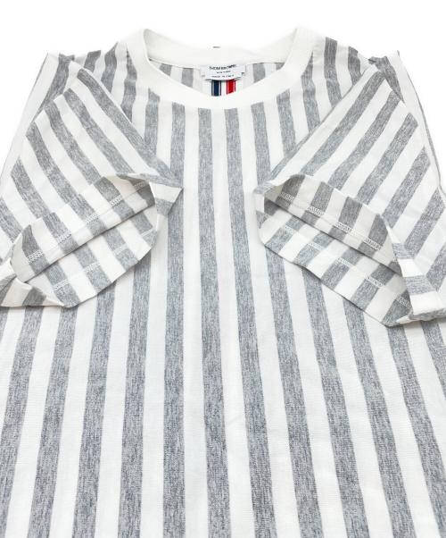 Thom Browne（トムブラウン）Thom Browne (トムブラウン) 半袖Tシャツ ホワイト×グレーの古着・服飾アイテム