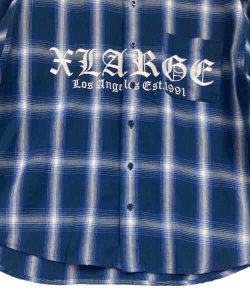 X-LARGE（エクストララージ）X-LARGE (エクストララージ) 半袖シャツ ブルー サイズ:Mの古着・服飾アイテム