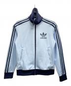 adidasアディダス）の古着「トラックジャケット」｜スカイブルー