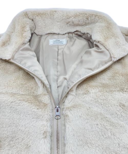 JOURNAL STANDARD relume（ジャーナルスタンダード レリューム）JOURNAL STANDARD relume (ジャーナルスタンダード レリューム) フルジップファーブルゾン ベージュ サイズ:Fの古着・服飾アイテム