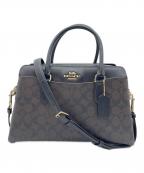 COACHコーチ）の古着「ダーシー キャリーオール・シグネチャー2WAYバッグ」｜ブラウン