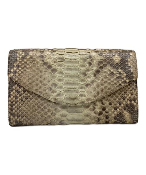 不明（フメイ）不明 (不明) 財布　パイソン　ヘビ革 ベージュの古着・服飾アイテム
