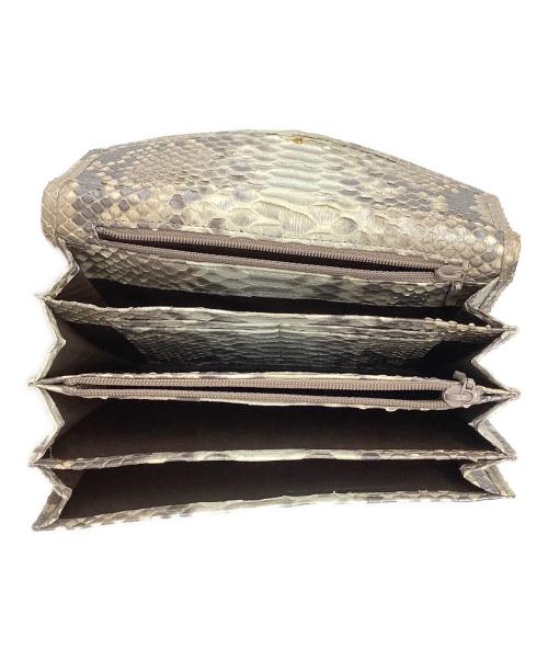 不明（フメイ）不明 (不明) 財布　パイソン　ヘビ革 ベージュの古着・服飾アイテム