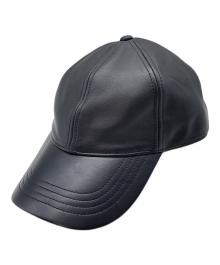 DIESEL（ディーゼル）の古着「レザーキャップ」｜ブラック