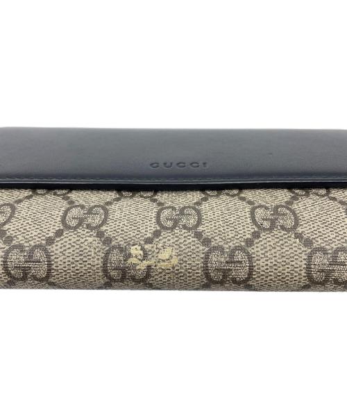 GUCCI（グッチ）GUCCI (グッチ) GGスプリーム コンチネンタルウォレット ベージュ×ブラックの古着・服飾アイテム